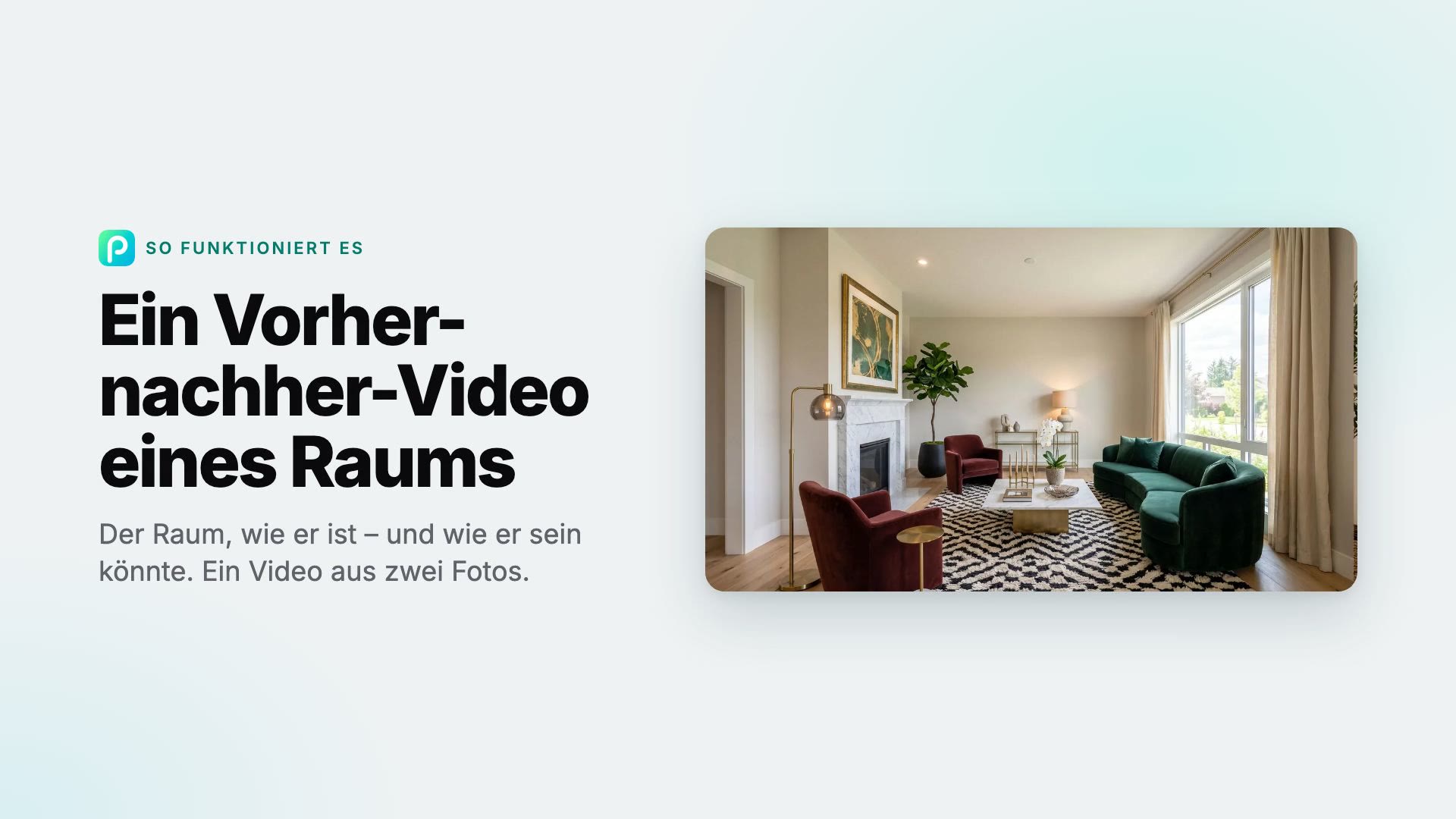 So erstellen Sie in Pixly ein Vorher-nachher-Video eines Raums
