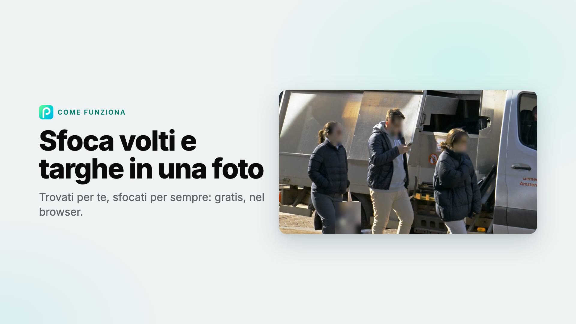 Come sfocare volti e targhe in una foto con Pixly