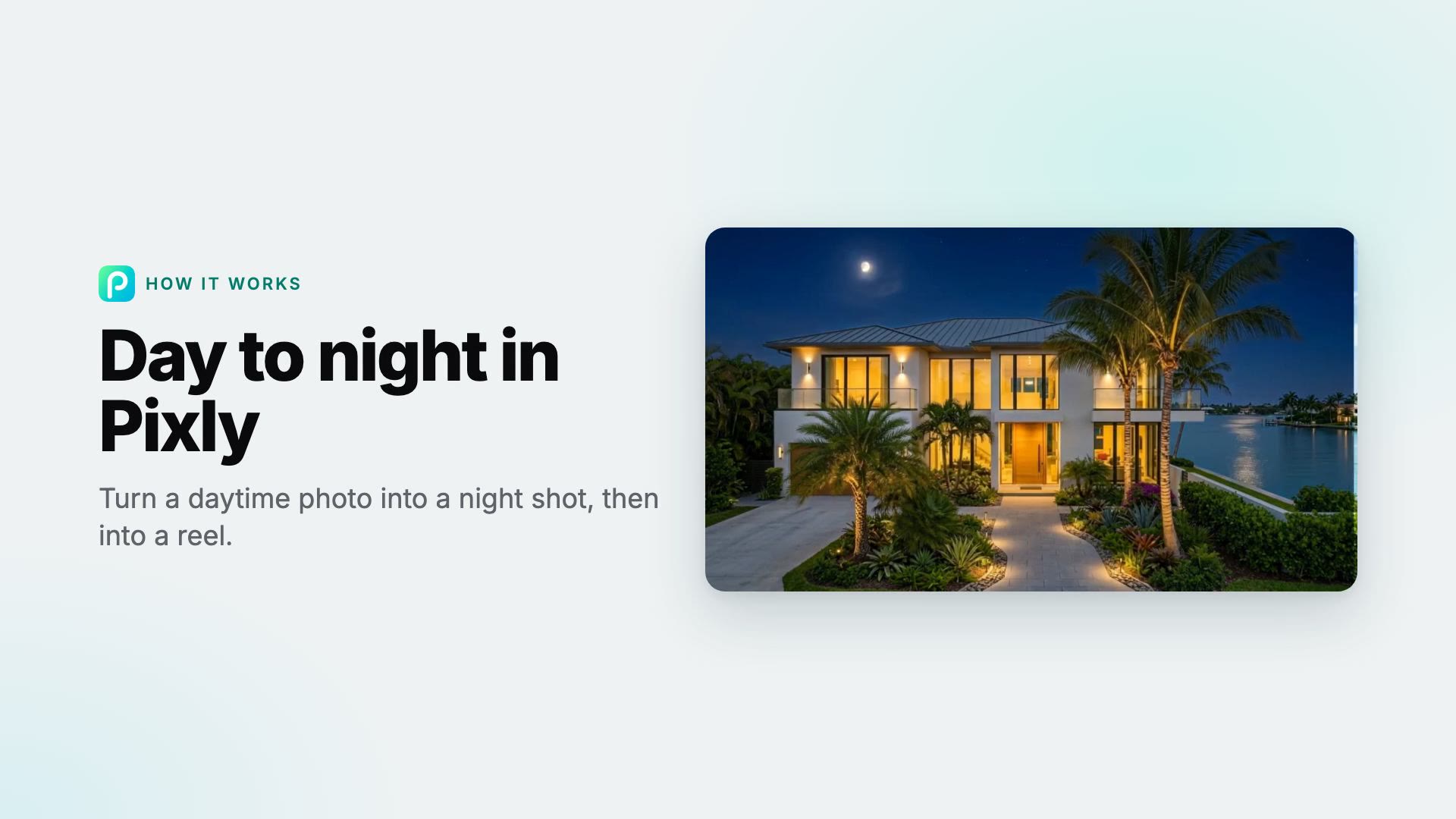 How to make a daytime photo look like night in Pixly
