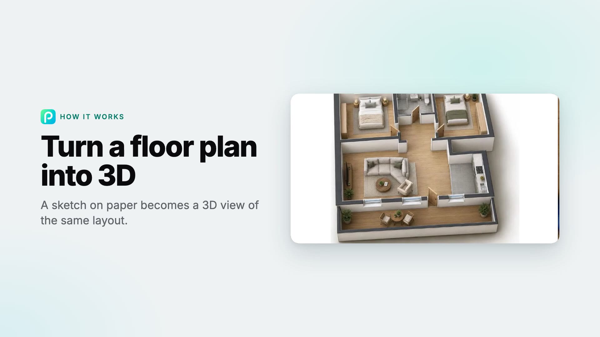 How to turn a floor plan into 3D in Pixly