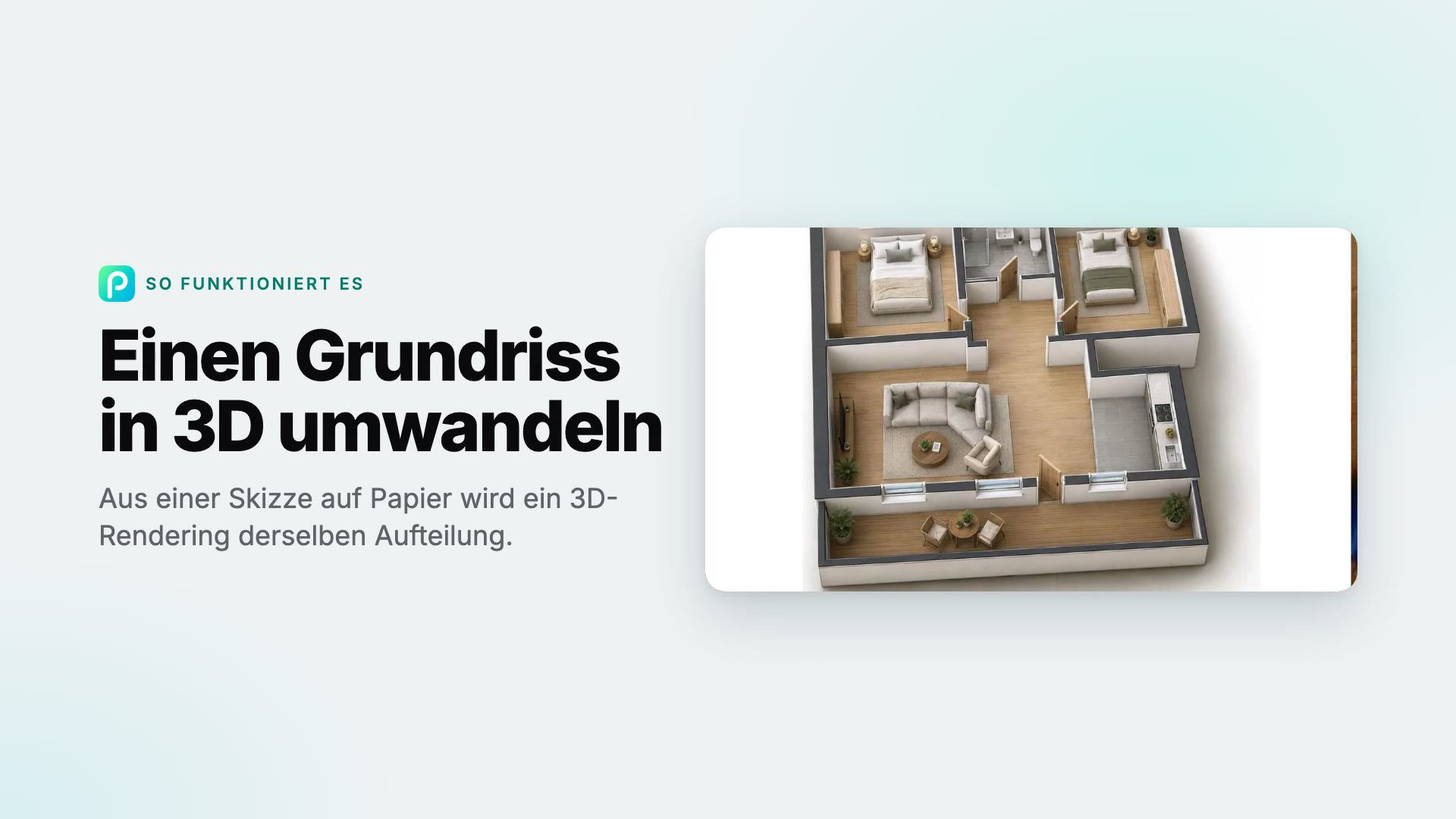 So wandeln Sie in Pixly einen Grundriss in 3D um