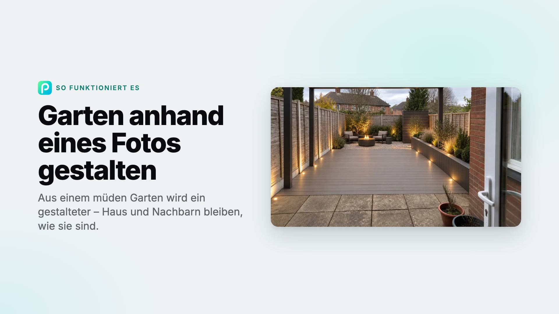 So gestalten Sie in Pixly einen Garten anhand eines Fotos
