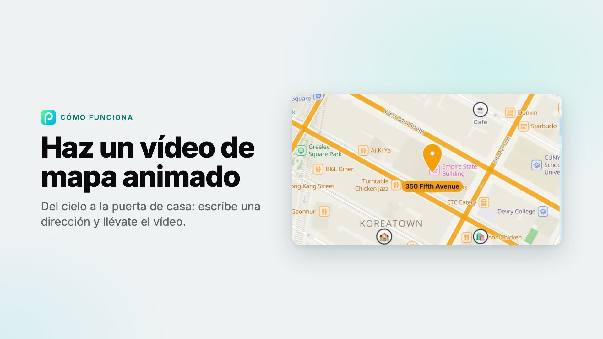 Cómo hacer un vídeo de mapa animado con Pixly