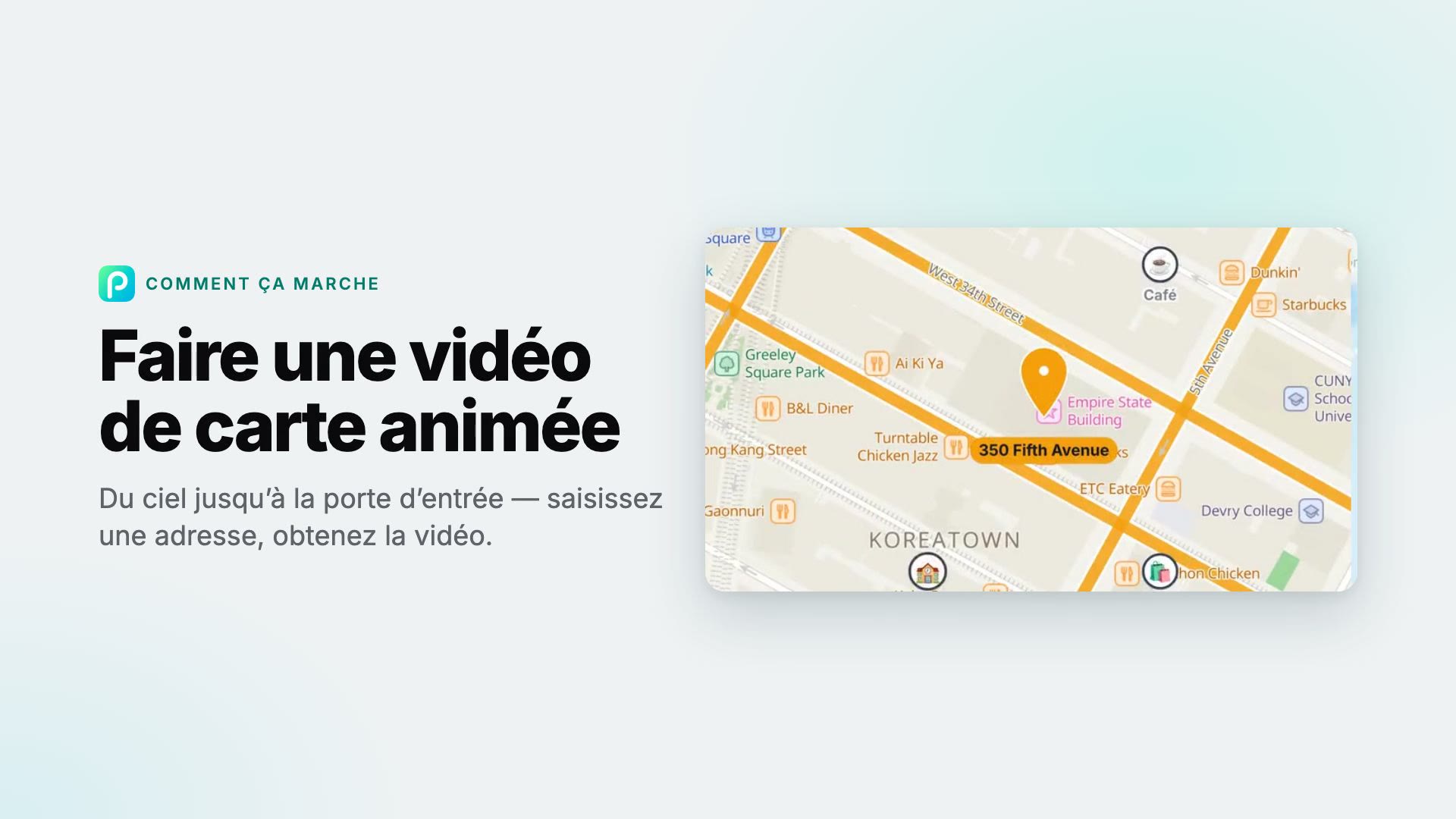 Comment faire une vidéo de carte animée avec Pixly