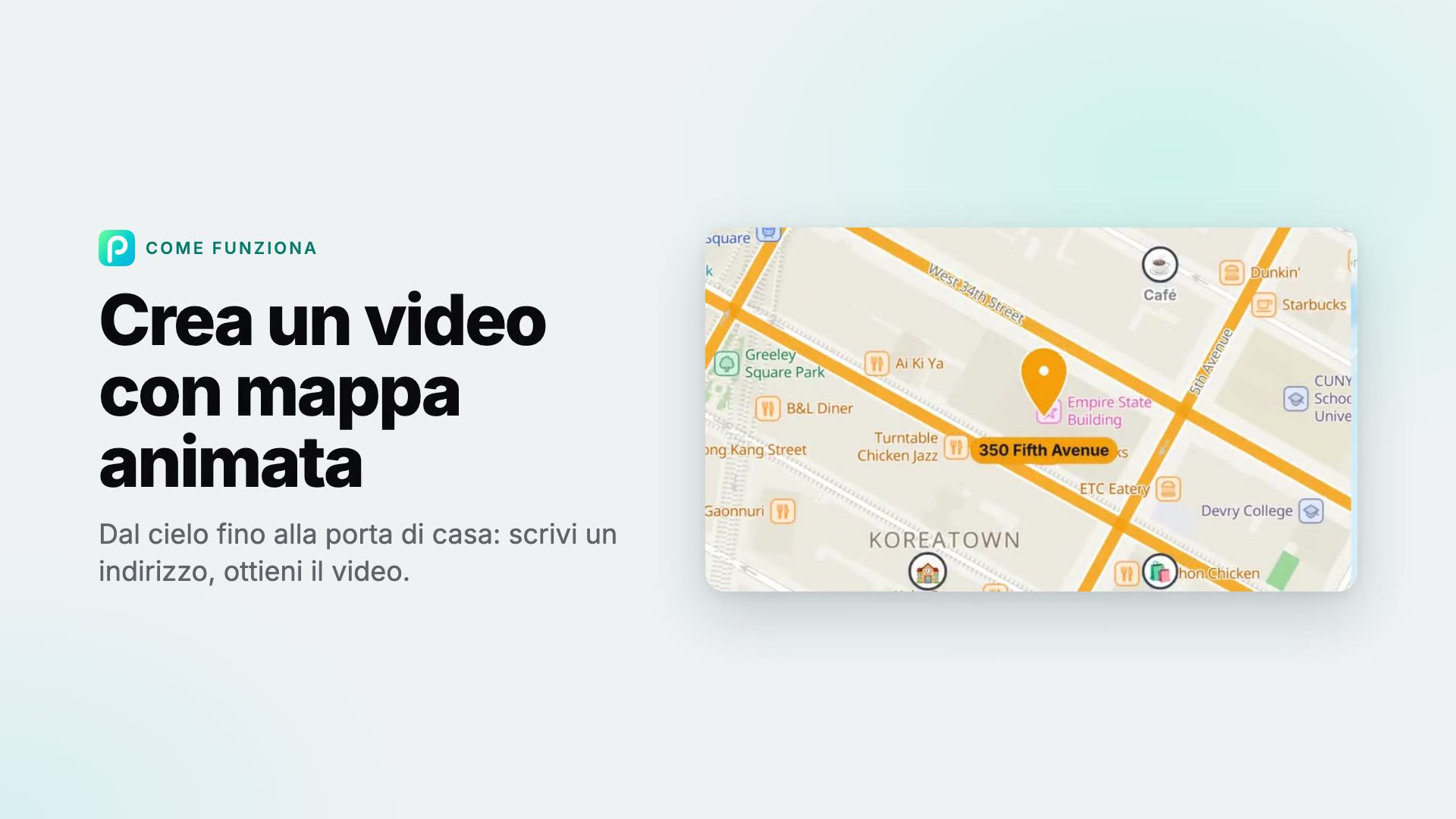 Come fare un video con mappa animata con Pixly