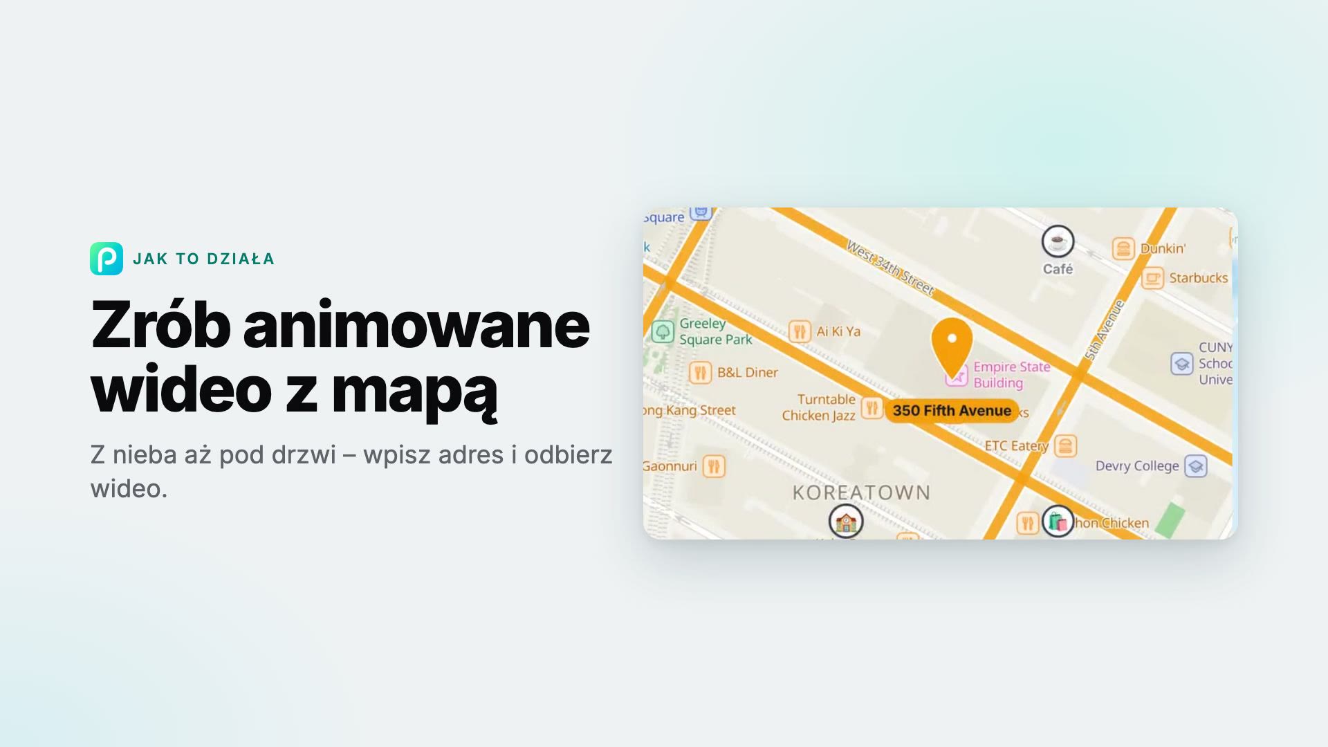 Jak zrobić animowane wideo z mapą w Pixly