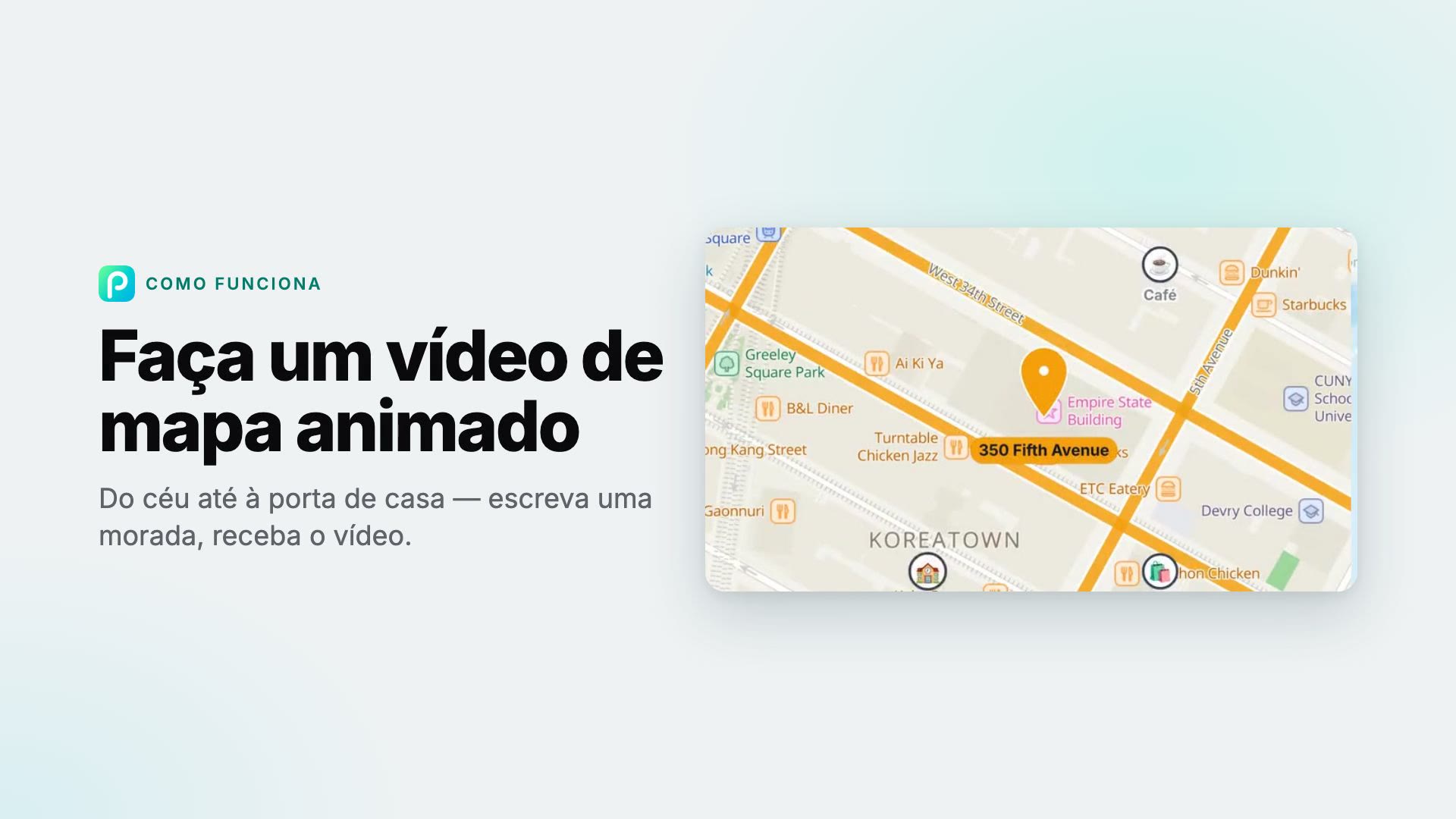 Como fazer um vídeo de mapa animado com o Pixly