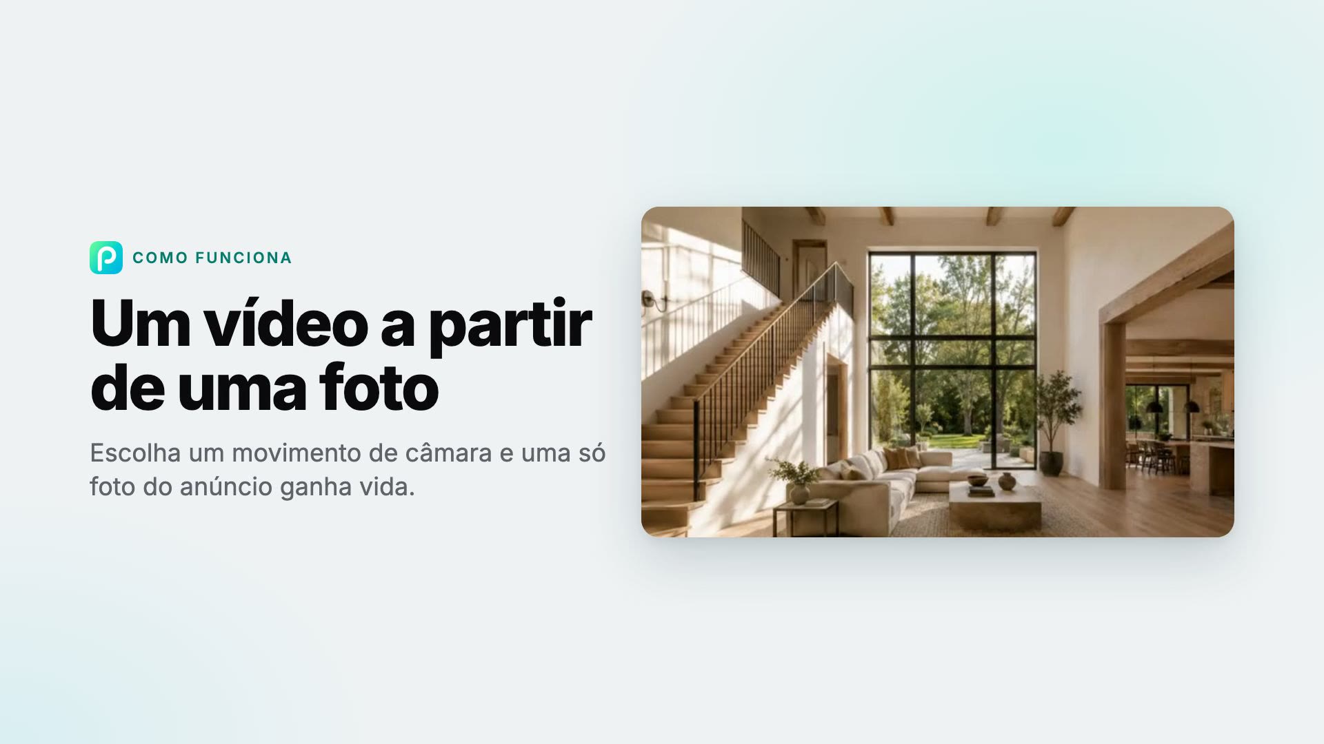 Como transformar uma foto de imóvel em vídeo no Pixly