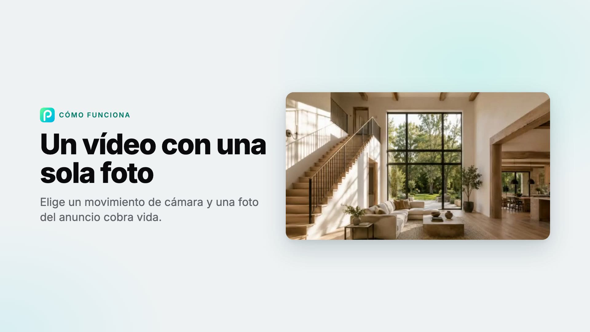 Cómo convertir una foto inmobiliaria en vídeo con Pixly