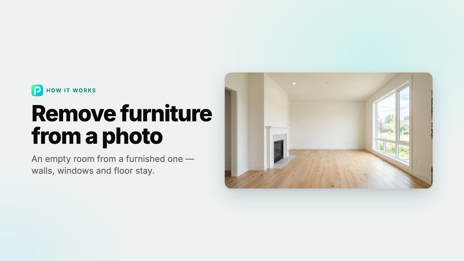 How to remove furniture from a photo in Pixly