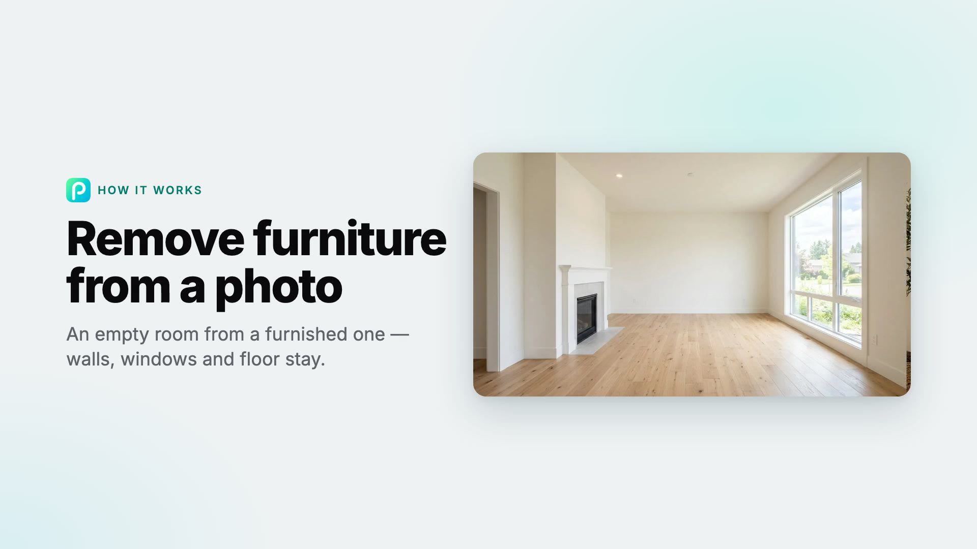 How to remove furniture from a photo in Pixly