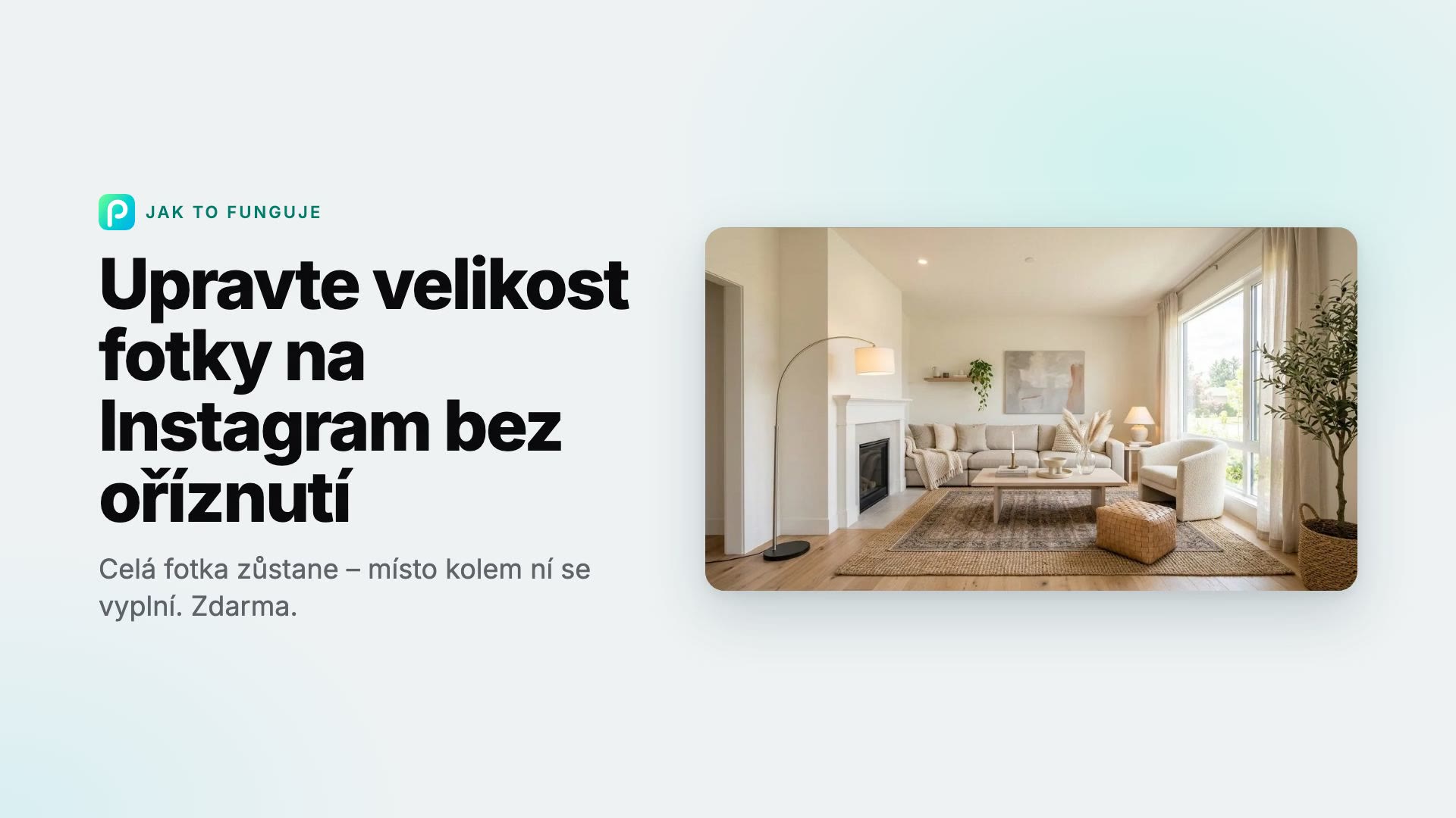 Jak v Pixly upravit velikost fotky na Instagram bez oříznutí