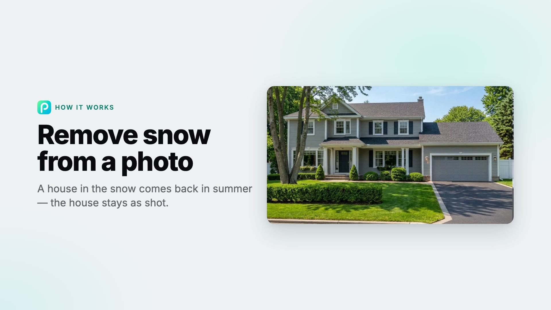 How to remove snow from a photo in Pixly