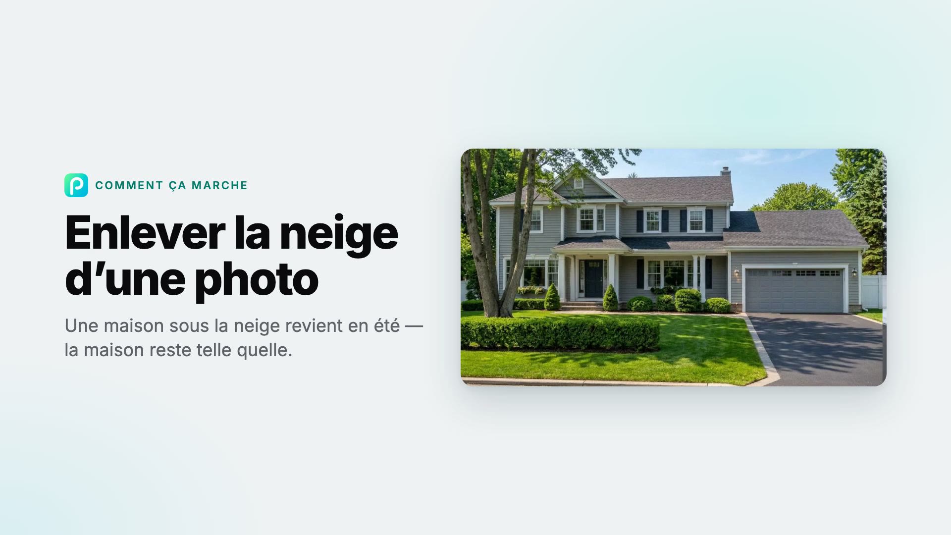 Comment enlever la neige d’une photo dans Pixly