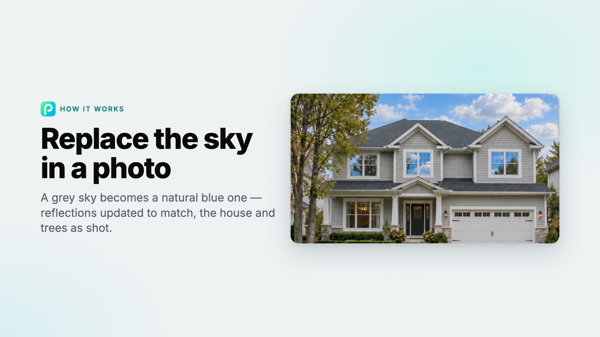 How to replace the sky in a photo in Pixly