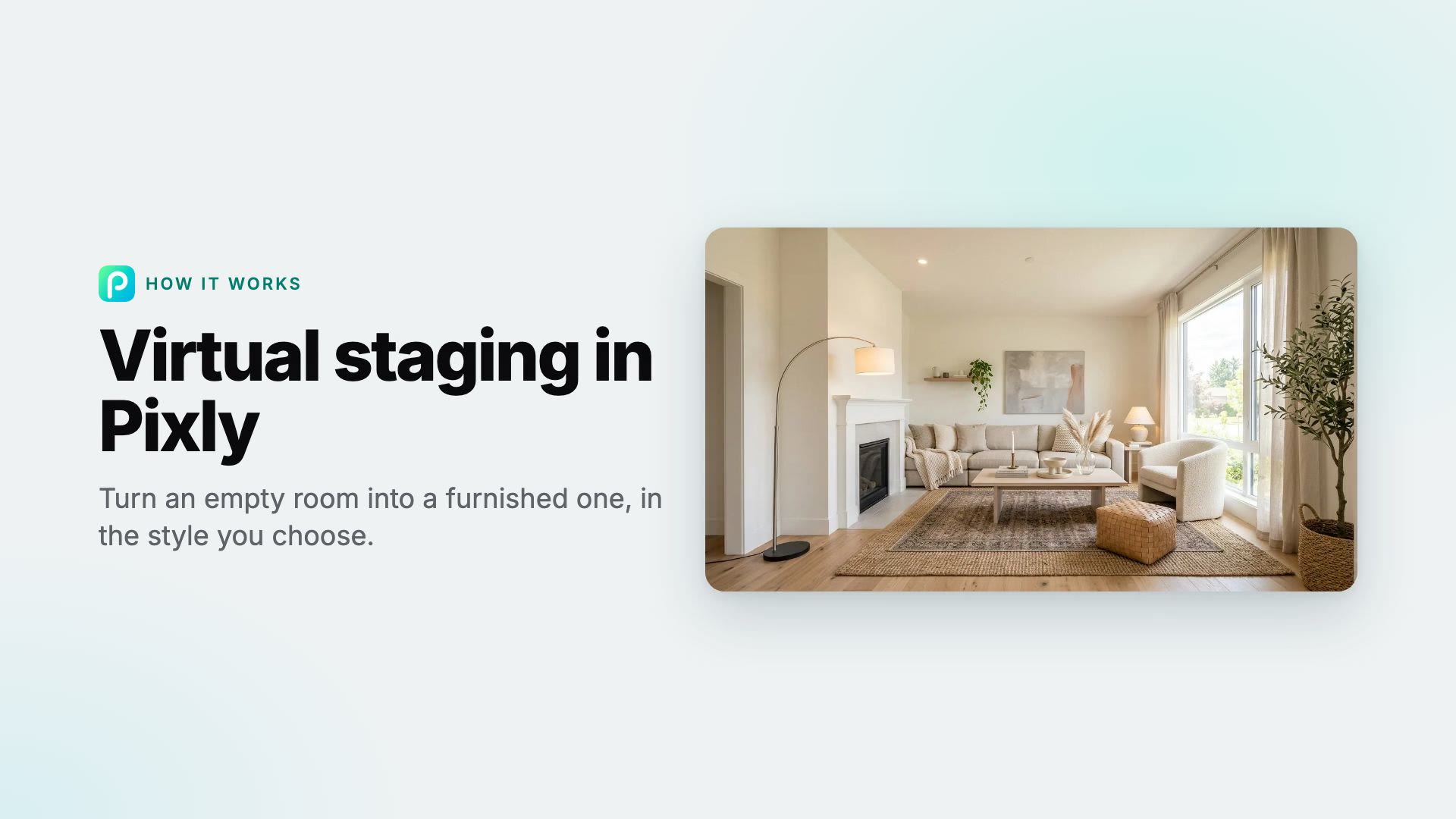 How to virtually stage a room in Pixly