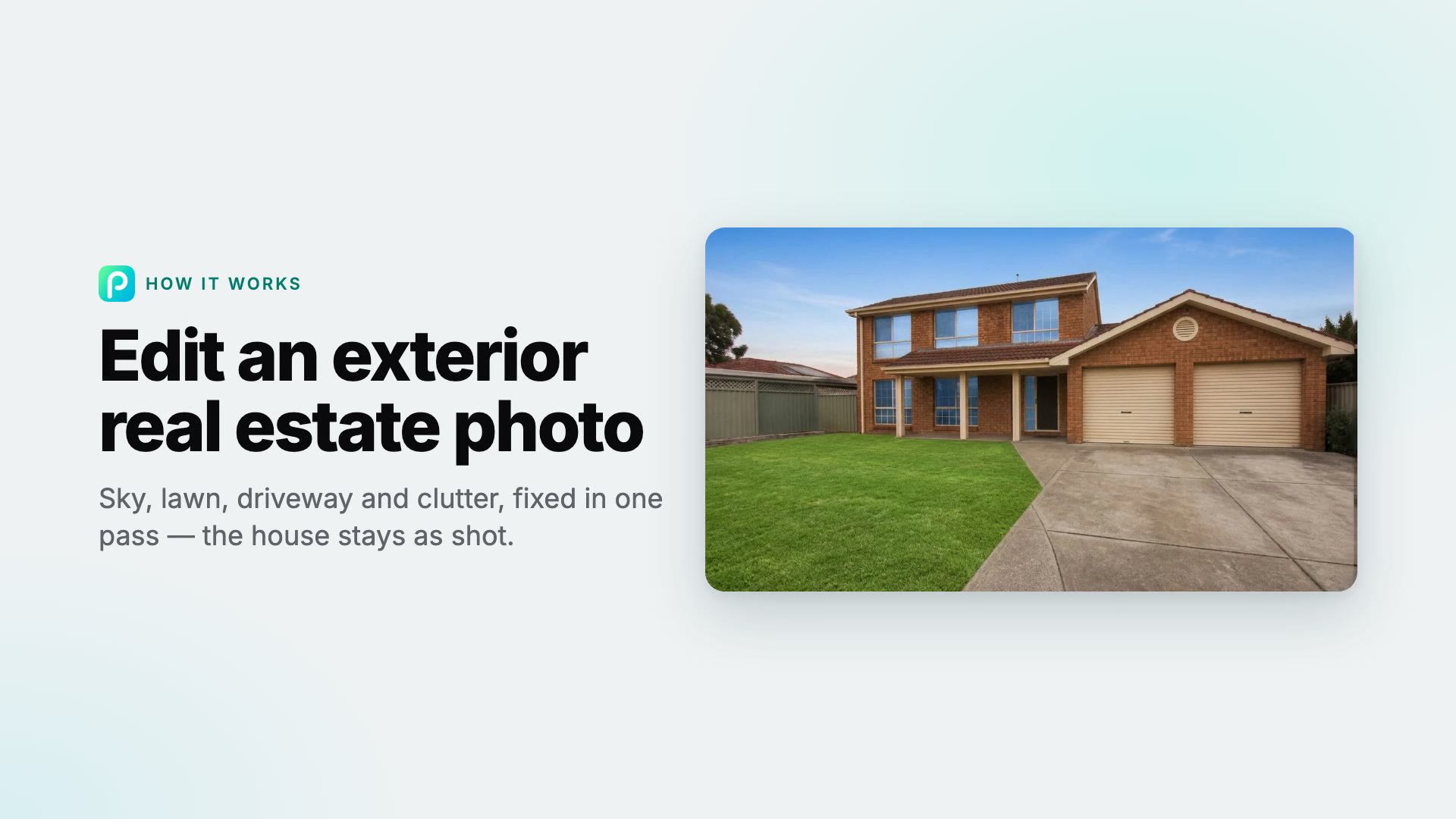 How to edit exterior real estate photos in Pixly