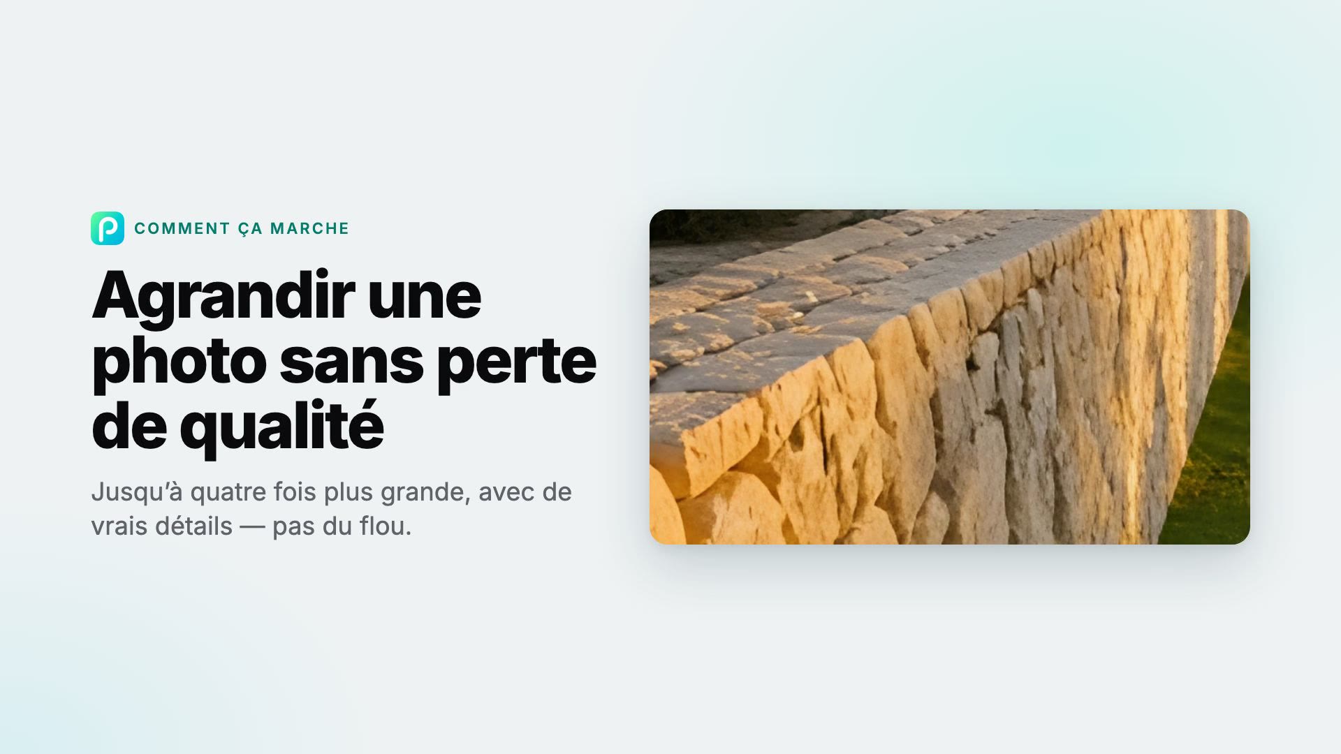 Comment agrandir une image sans perte de qualité dans Pixly